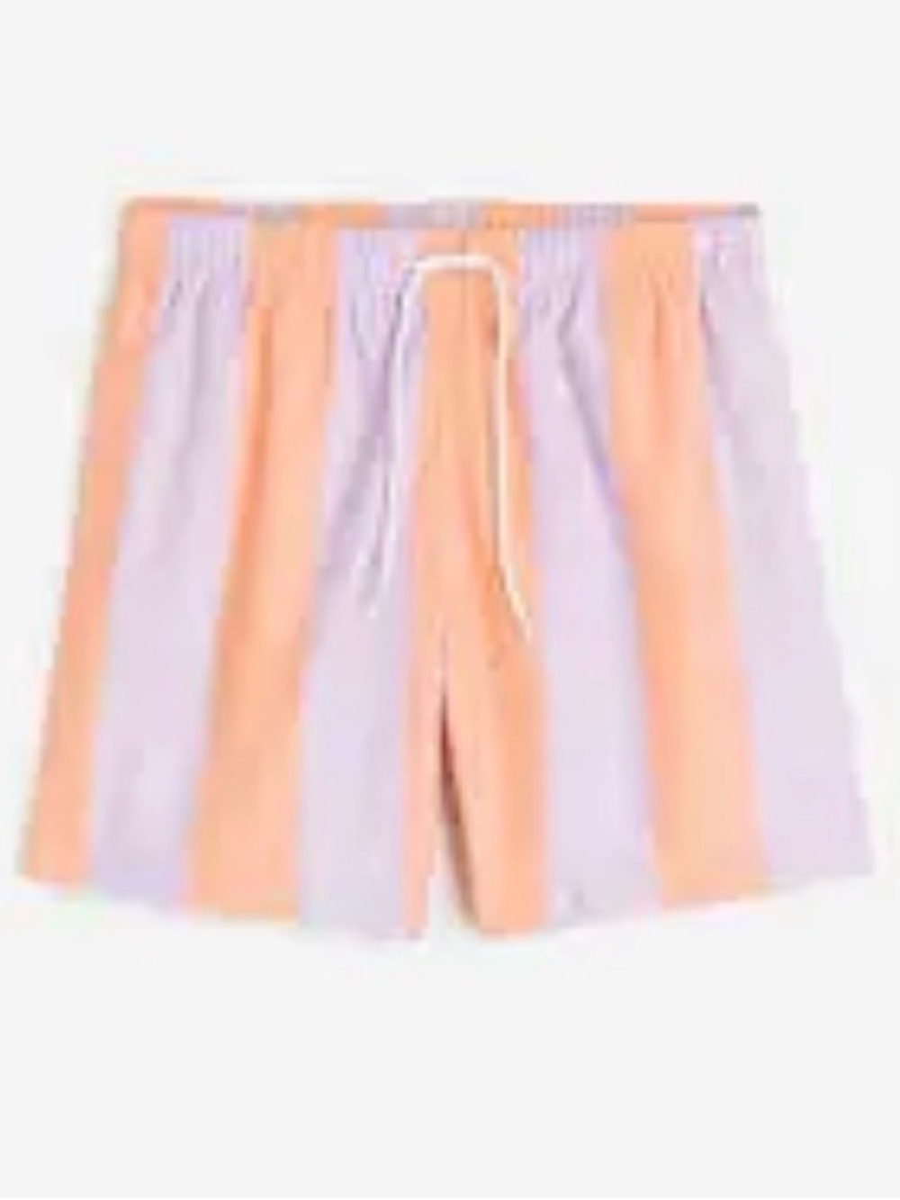 NWOT Striped Drawstring Shorts in Peach and Lavender